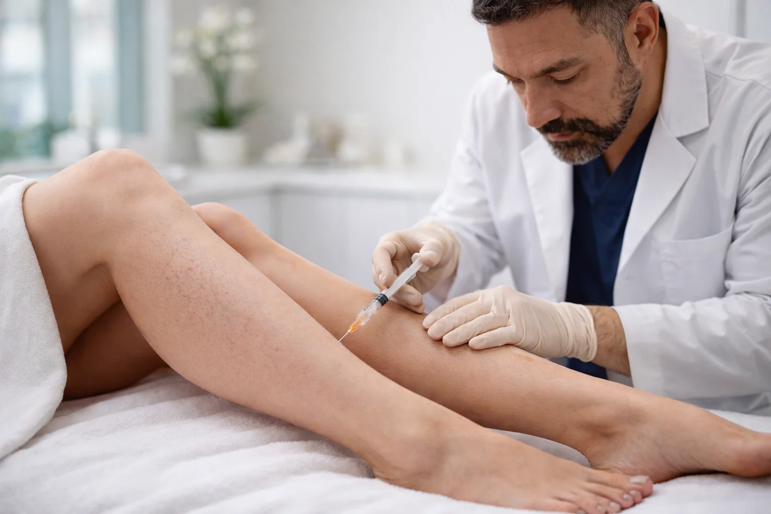 Escleroterapia estética (imagen neutra)